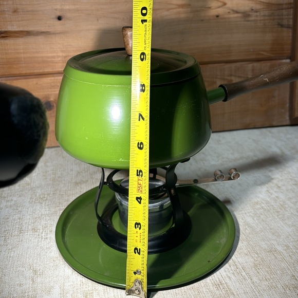 Vintage MCM  Avocado Green Fondue Set - By Nevco (NWT) - Picture 12 of 12